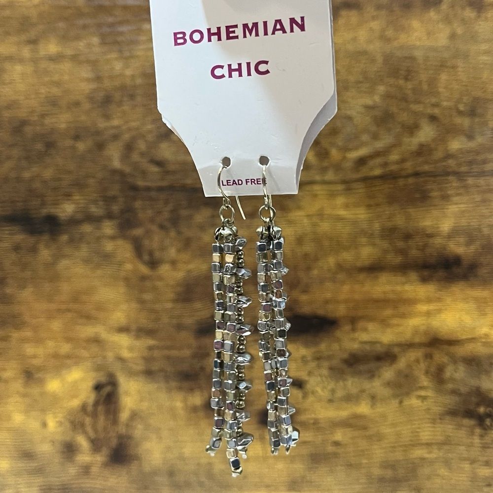 Bohemian Chic Silver Dangling Earrings